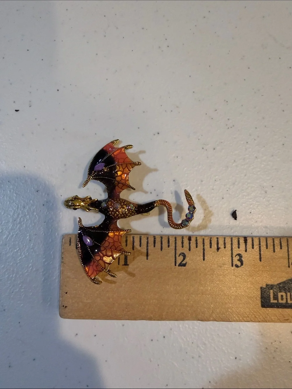 #535. Dragon brooch. Pin - Picture 4 of 7